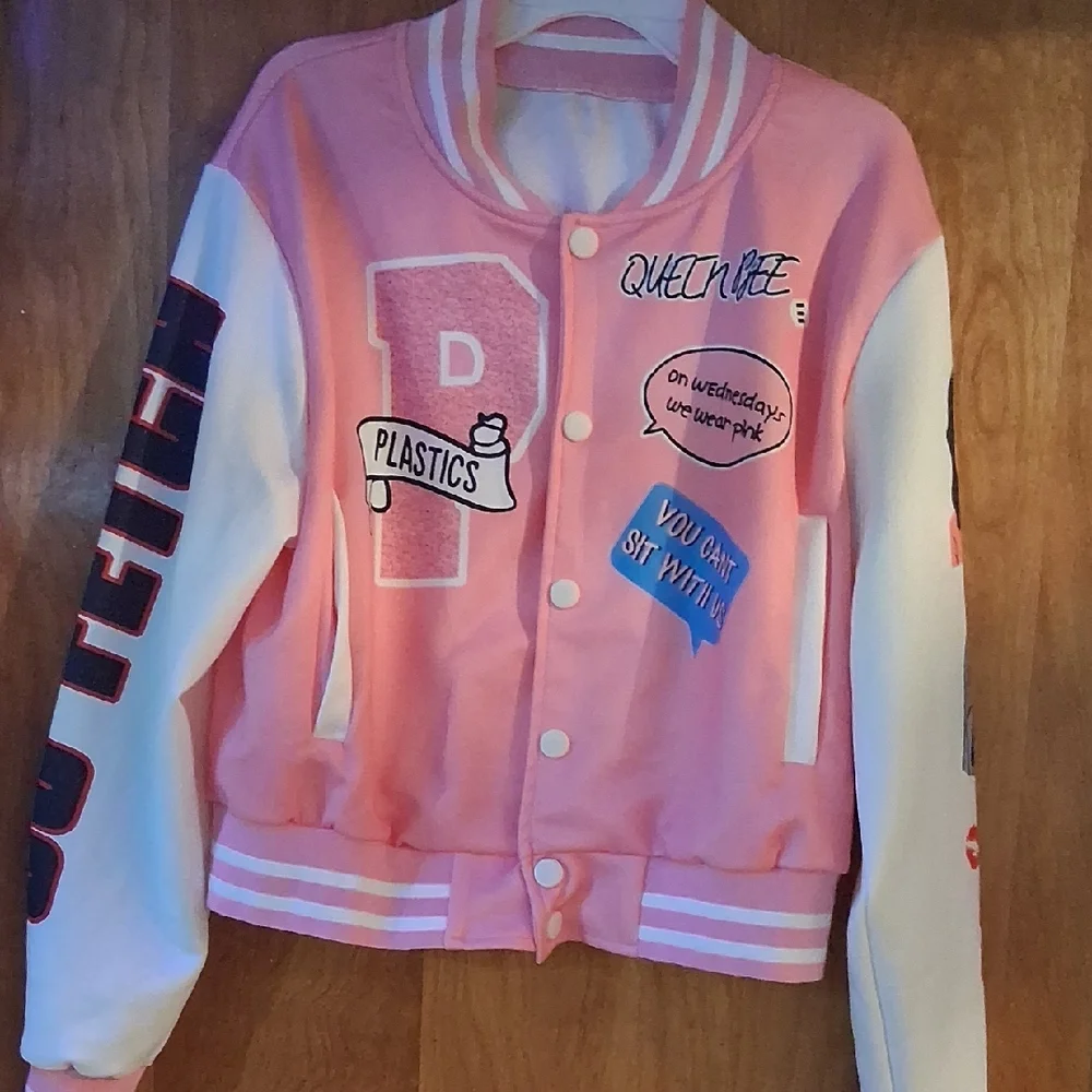 Pink Varsity Jacket. - Picture 1 of 2